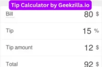 Tip Calculator by Geekzilla.io